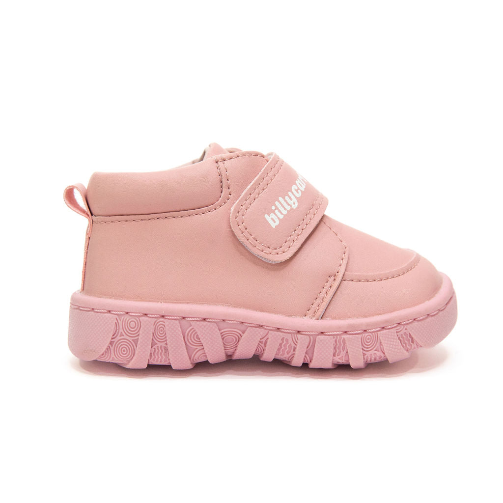 Billycart Kids soft rubber soles | Pink First walker boots | Australian podiatrists recommended first walker sandals with velcro strap