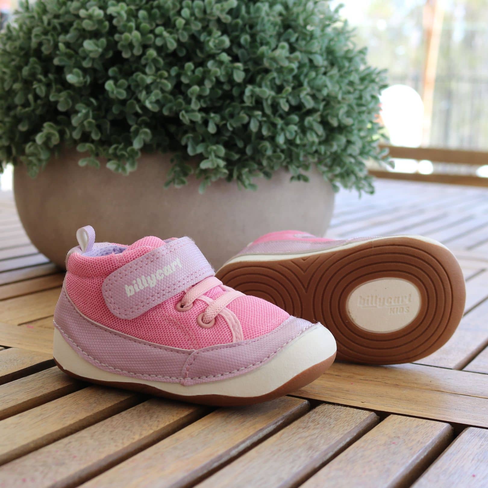 Pink high top sneakers for babies toddlers FLOSS Shop online Billycart Kids